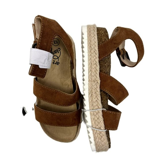 Girls' Romee Footbed Sandals - art class™ Cognac - Picture 3 of 4